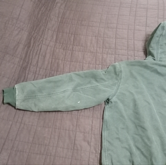 Vintage Carhartt J25 MOS Jacket Mens Medium Green Hooded Canvas Workwear Outdoor - Picture 8 of 15